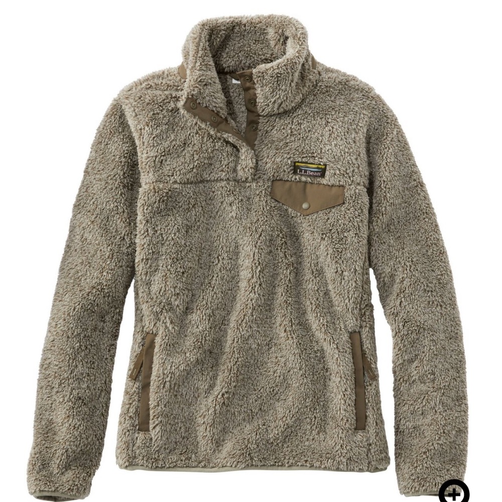 L.L.BEAN Hi-Pile Fleece Pullover size large womans